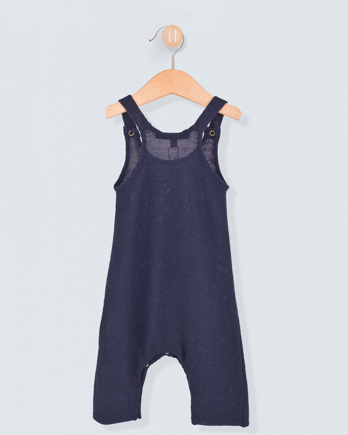 Aspen Navy Wool Knit Overall - Romper