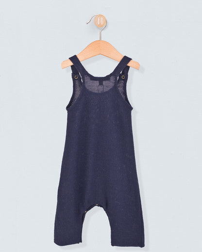 Aspen Navy Wool Knit Overall - Romper