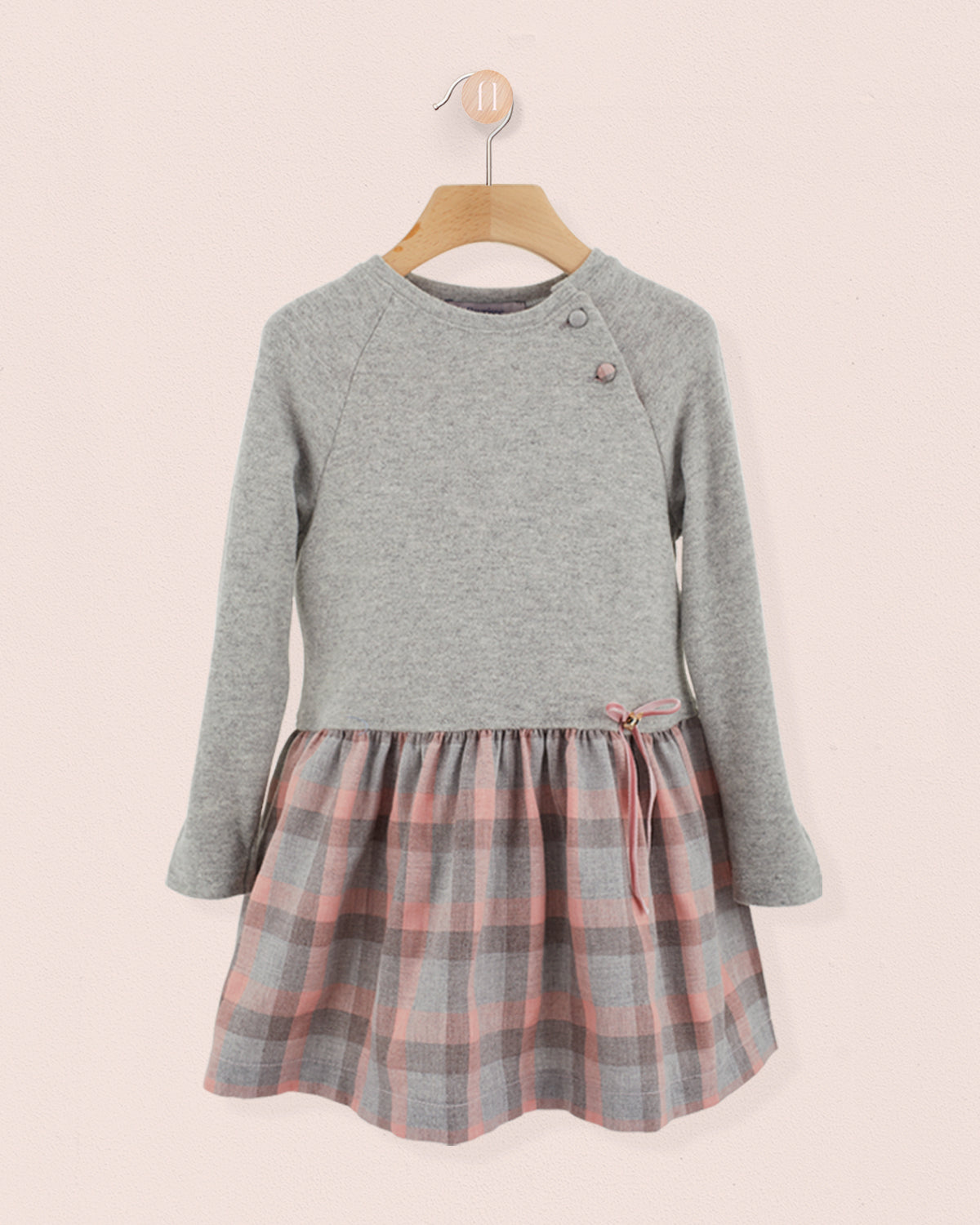 Nicole Sepia Pink Jersey Dress - Dress