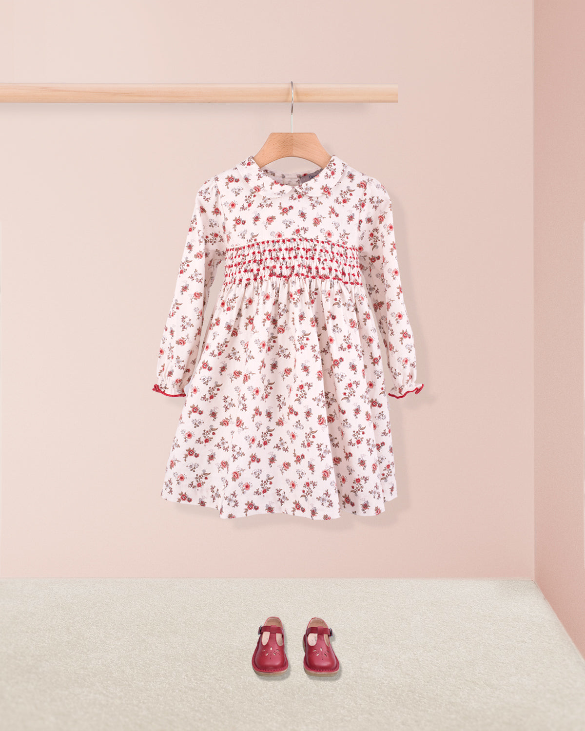 Violetta November Florals Dress - Smocked Dress