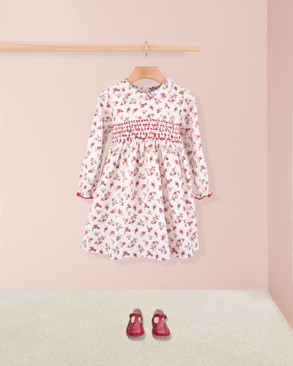 Violetta November Florals Dress - Smocked Dress