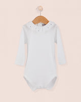 Onesie Italian Embroidered Navy Dots Ruffle