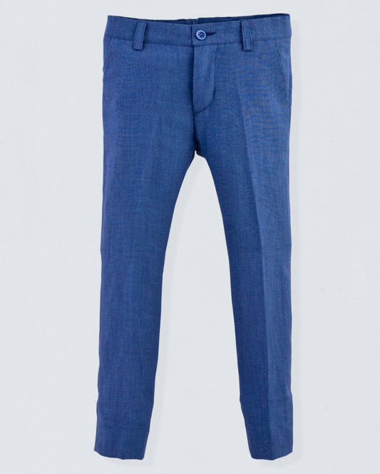 Oliver Italian Prince Harry Blue Linen Pant - Pant