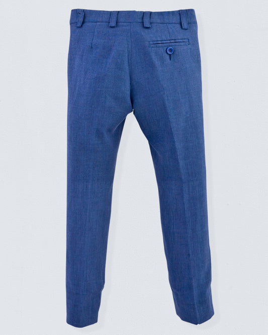 Oliver Italian Prince Harry Blue Linen Pant - Pant