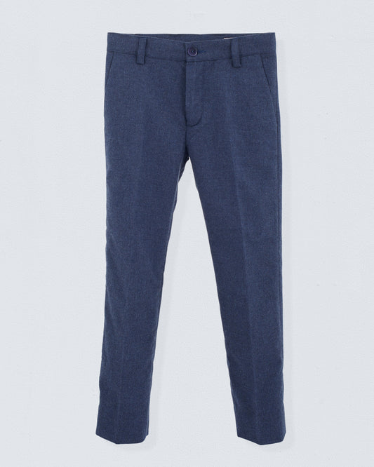 Oliver Italian Navy Mélange Flannel Pant - Pant