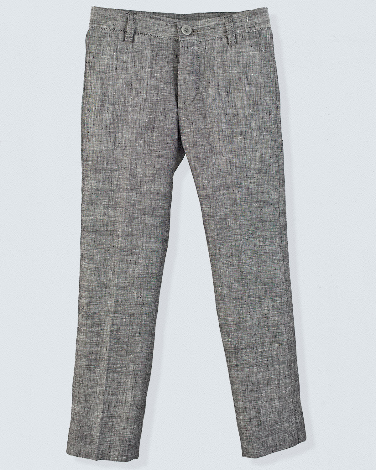 Oliver Italian Grey Mélange Linen Pant - Pant