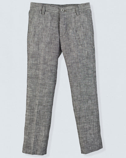 Oliver Italian Grey Mélange Linen Pant - Pant