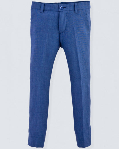 Domenico Prince Harry Blue Linen Suit - Suit