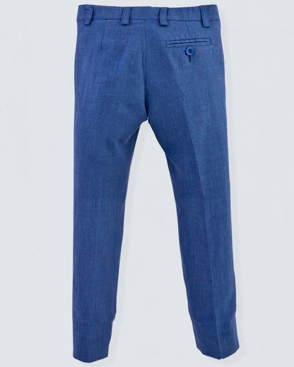 Domenico Prince Harry Blue Linen Suit - Suit