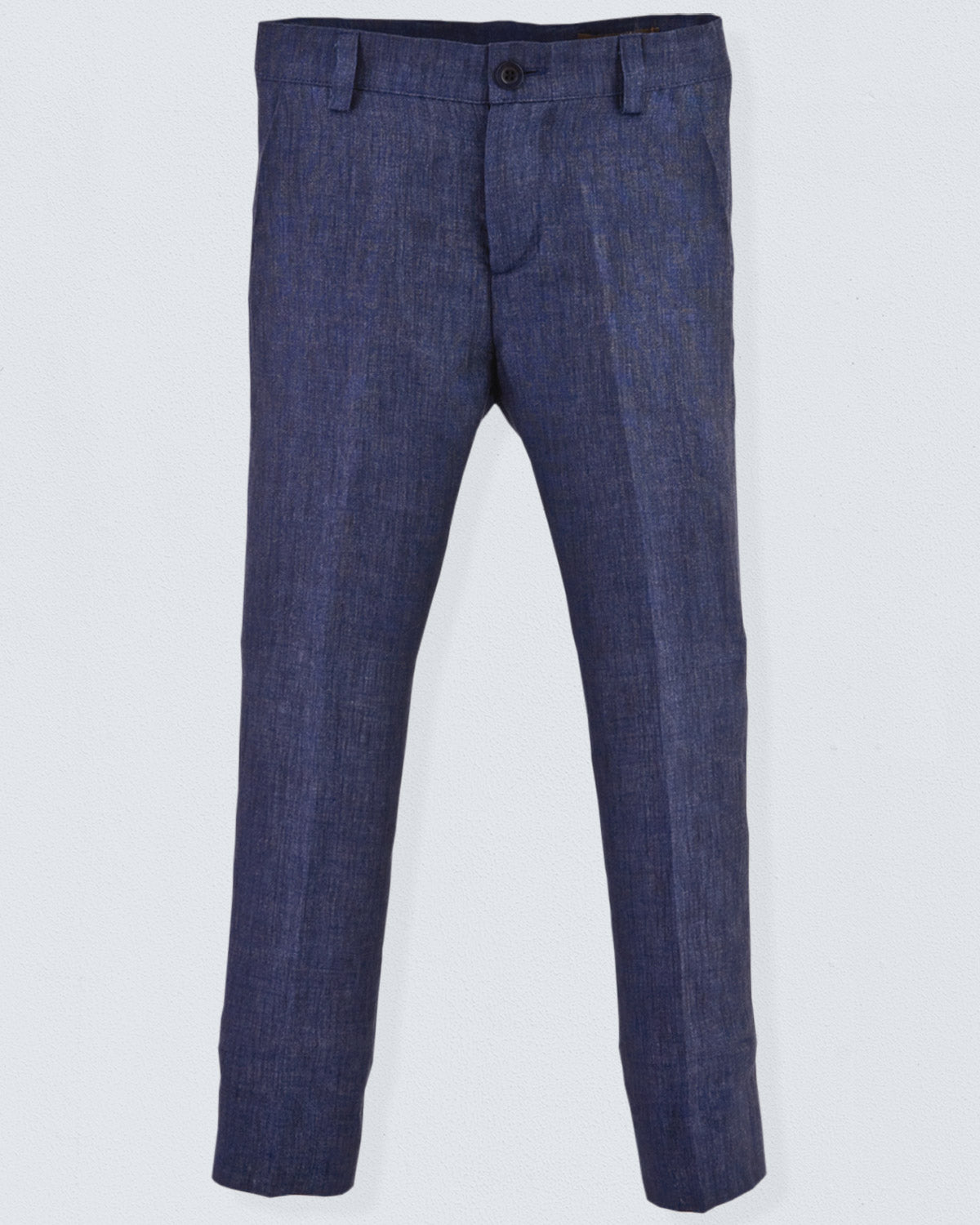 Domenico Navy Melange Linen Suit - Suit