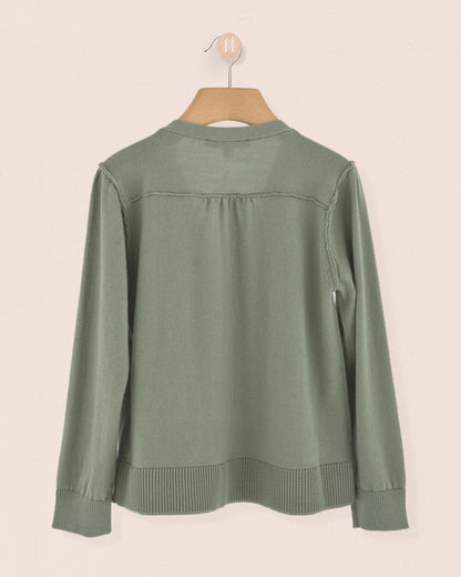 Olympia Moss Green Cardigan - Cardigan
