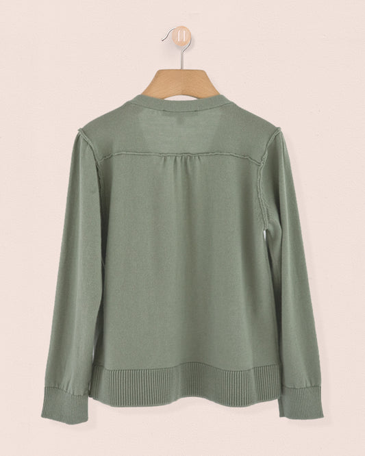 Olympia Moss Green Cardigan - Cardigan