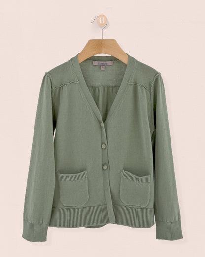 Olympia Moss Green Cardigan - Cardigan