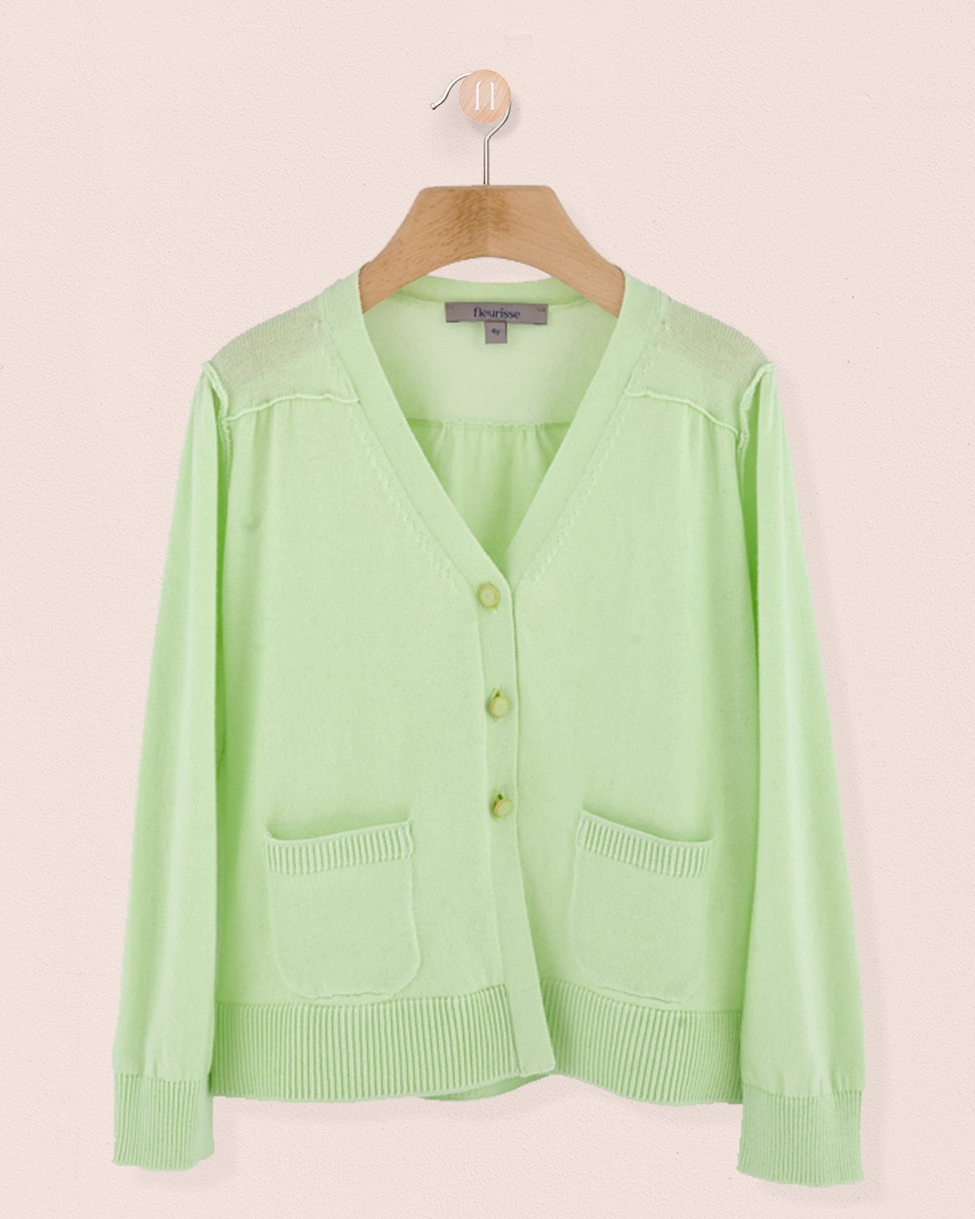 Olympia Lime Green Cardigan - Cardigan