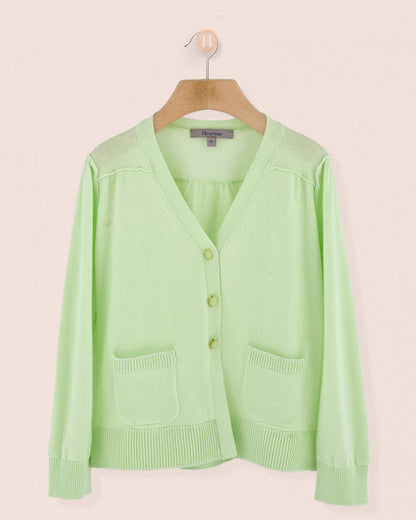 Olympia Lime Green Cardigan - Cardigan