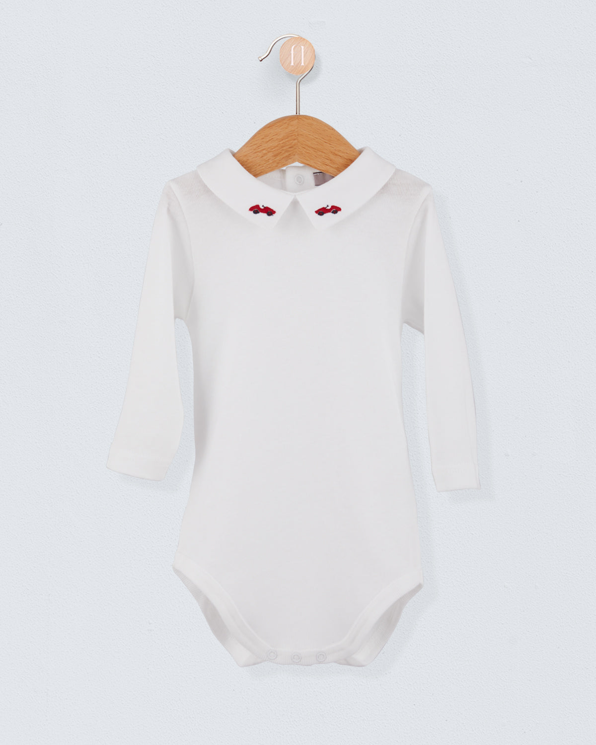 Italian Embroidered Red Car Onesie - Onesie