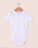 Ines Onesie Embroidered Pink Bunny