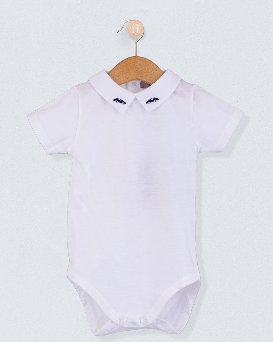 Andreas Onesie Embroidered Navy Car