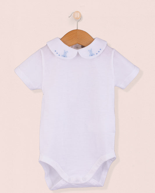 Ines onesie with Embroidered Blue Bunny - Onesie
