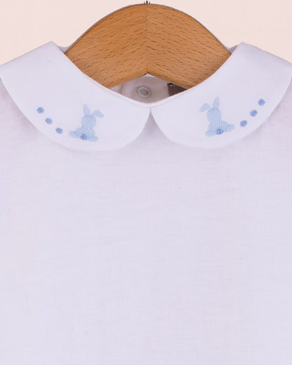 Ines onesie with Embroidered Blue Bunny - Onesie