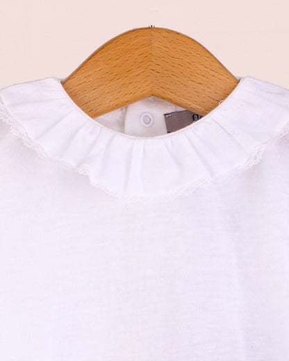Ines Ruffle Onesie White Lace - Onesie