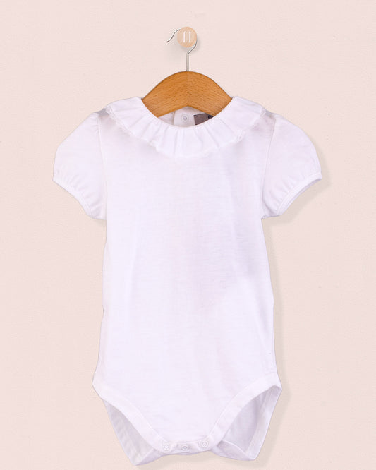 Ines Ruffle Onesie White Lace - Onesie