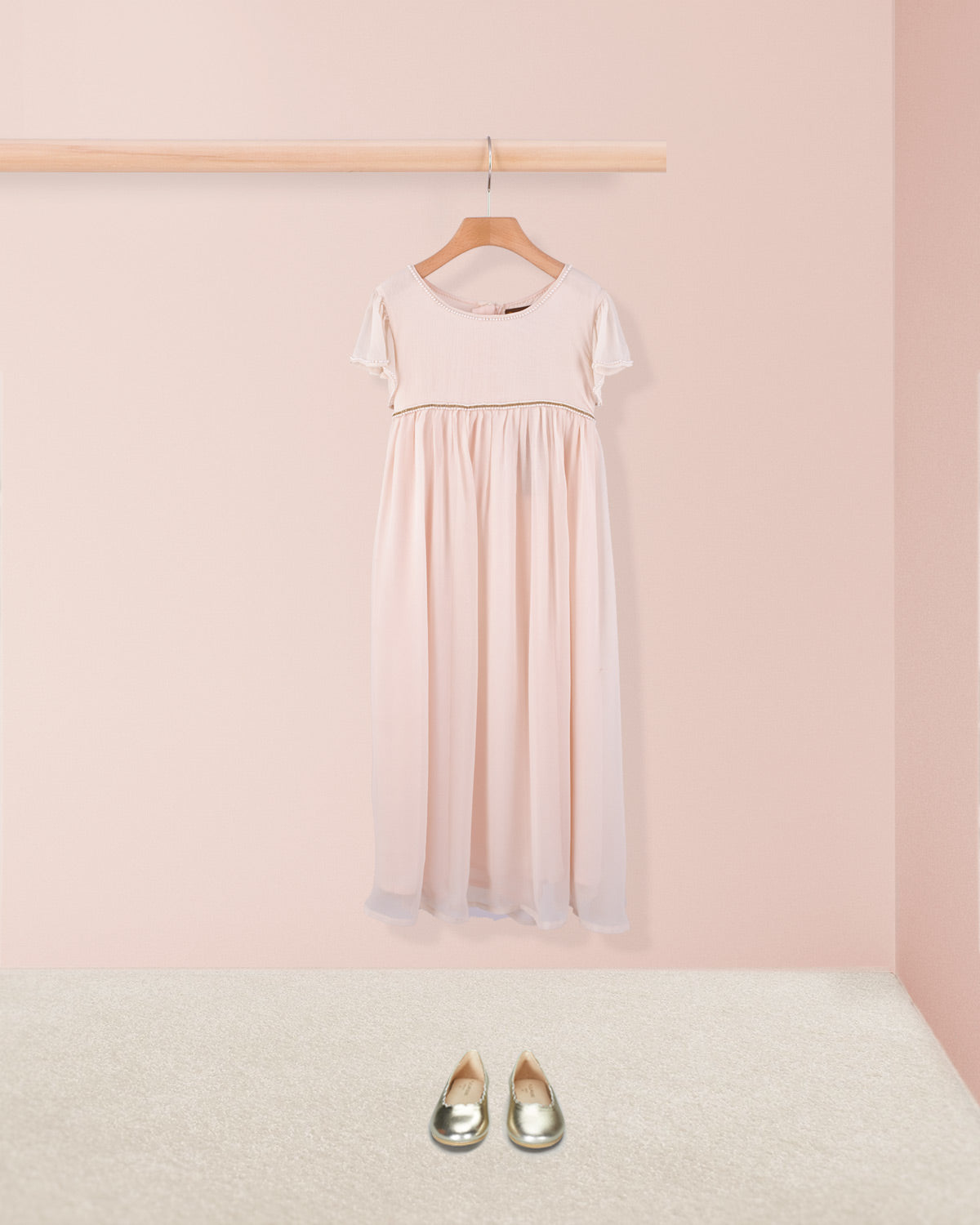 Ophelia Peach Tulle Gown 2Y-12Y - Dress