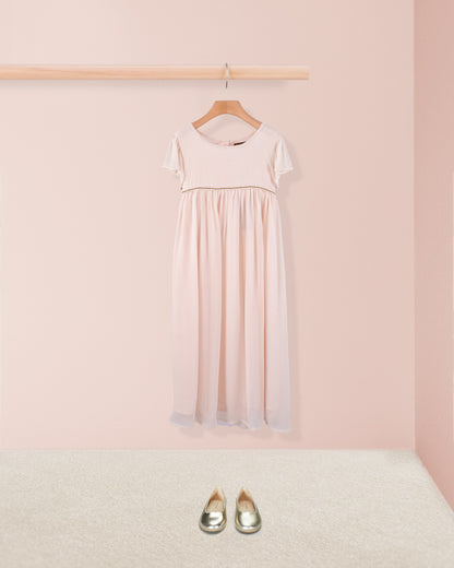 Ophelia Peach Tulle Gown 2Y-12Y - Dress