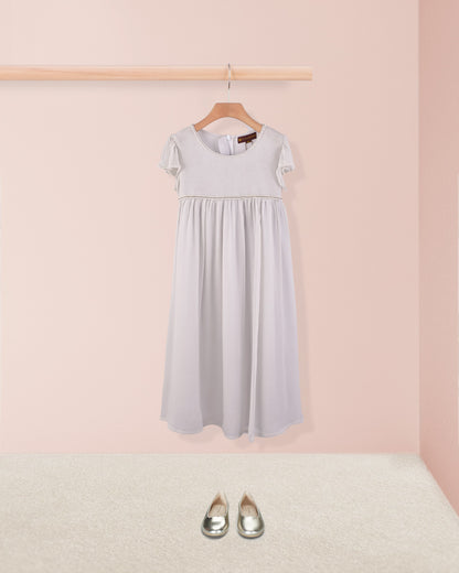 Ophelia Silver Chiffon Gown 2Y-12Y - Dress