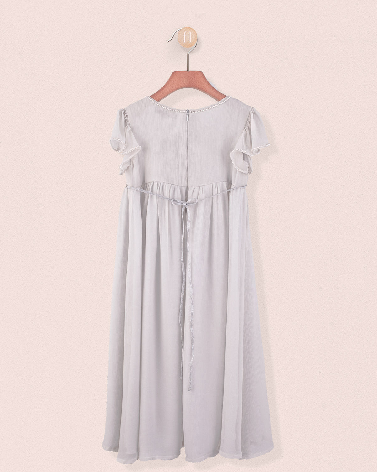 Ophelia Silver Chiffon Gown 2Y-12Y - Dress
