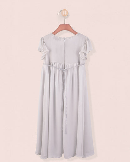 Ophelia Silver Chiffon Gown 2Y-12Y - Dress