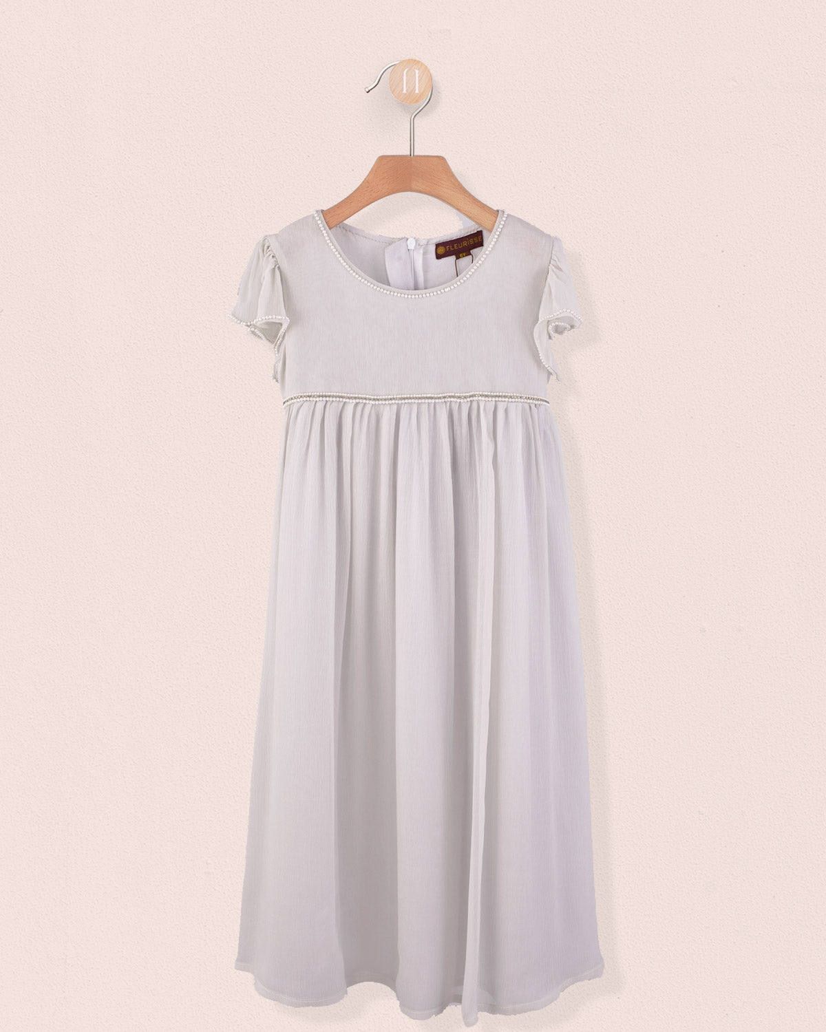 Ophelia Silver Chiffon Gown 2Y-12Y - Dress