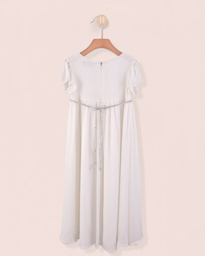 Ophelia White Chiffon Gown 2Y-12Y - Dress