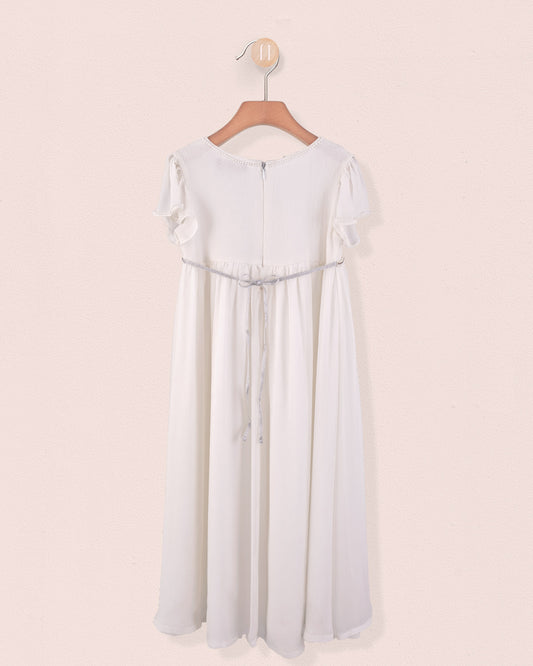 Ophelia White Chiffon Gown 2Y-12Y - Dress
