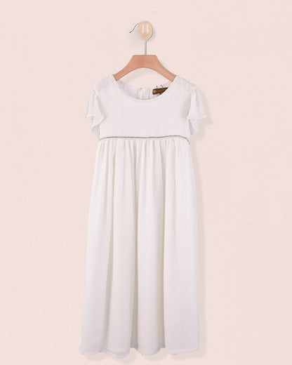 Ophelia White Chiffon Gown 2Y-12Y - Dress