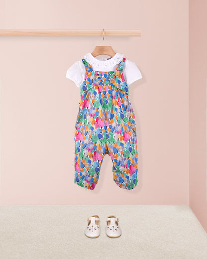 Louise Liberty Tulip Fields Blue Overall - Romper