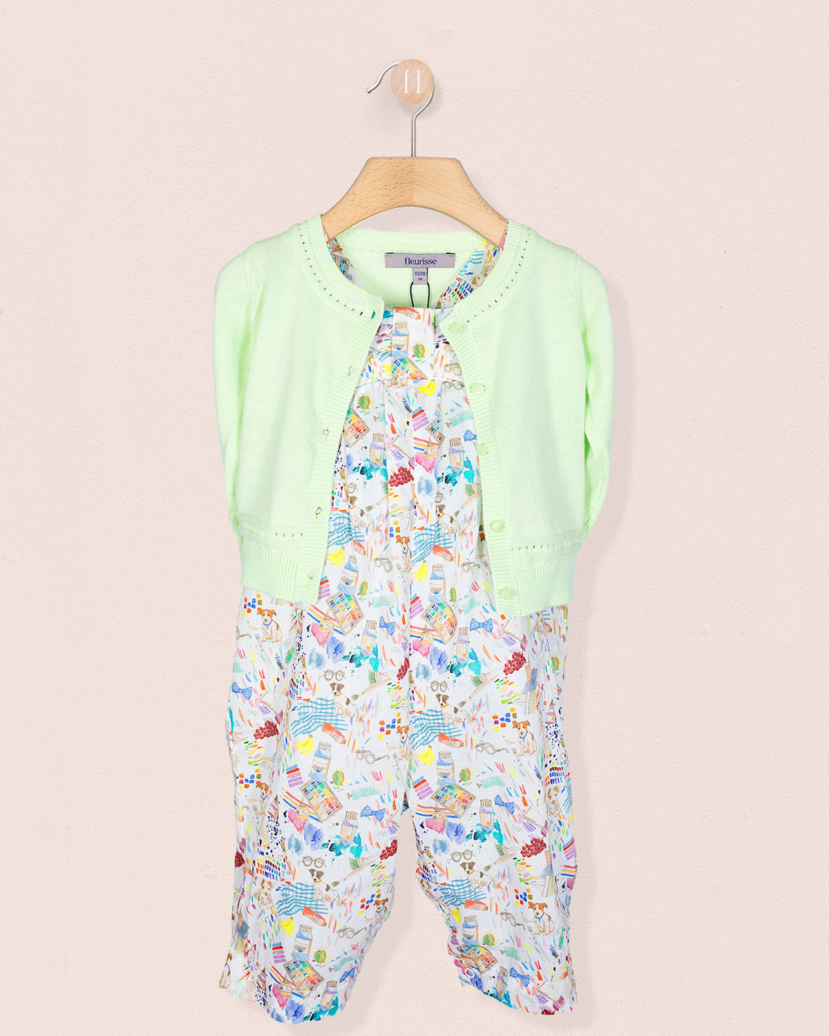 Louise Liberty Puppies Overall - Romper