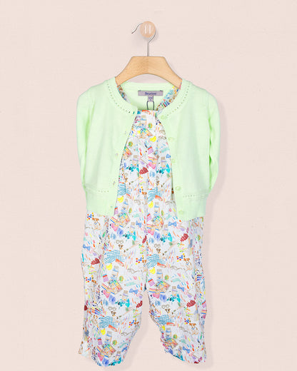 Louise Liberty Puppies Overall - Romper