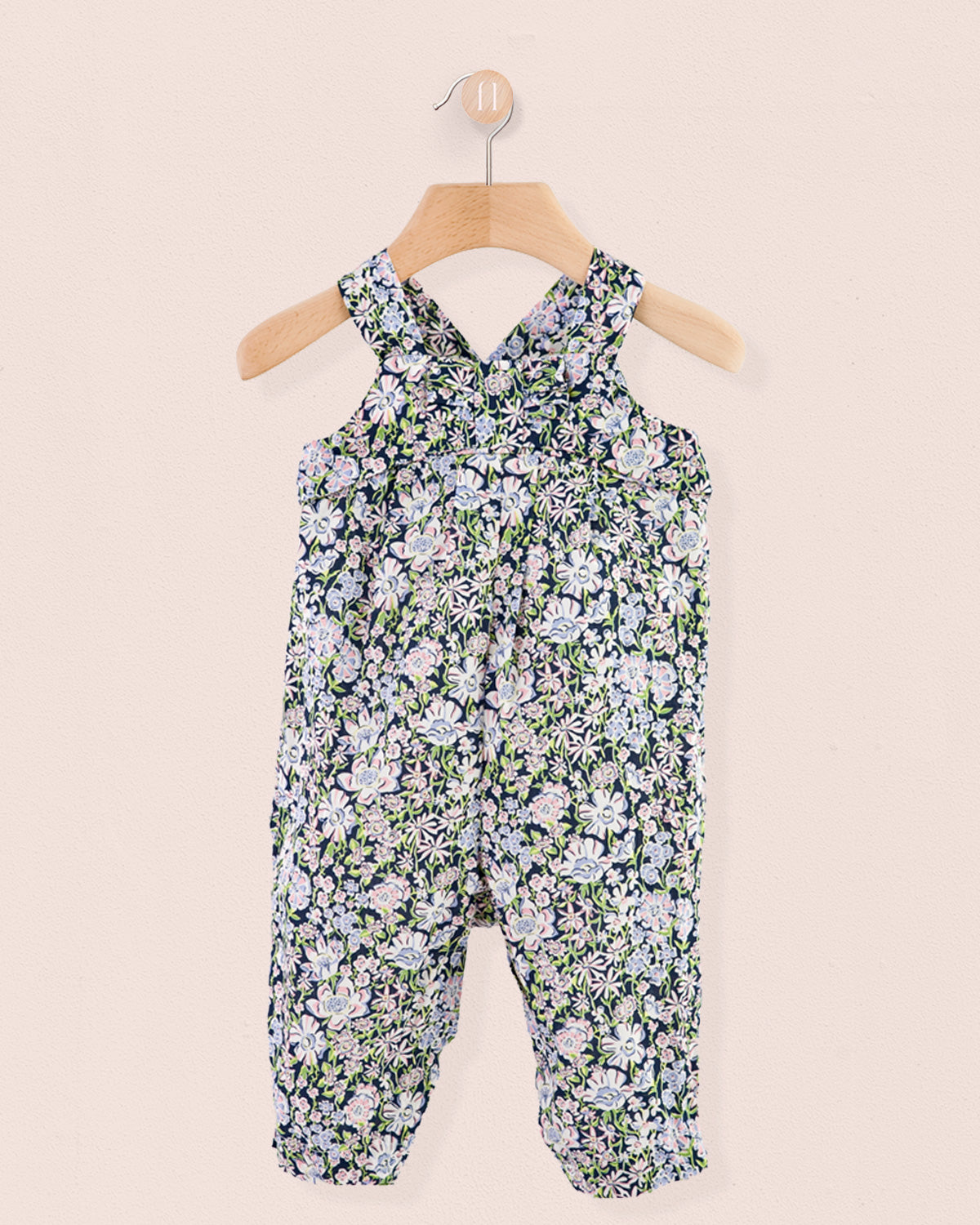 Louise White Garden Liberty Overall - Romper