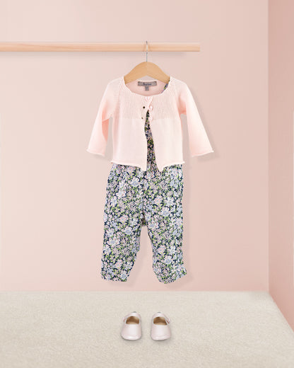 Louise White Garden Liberty Overall - Romper