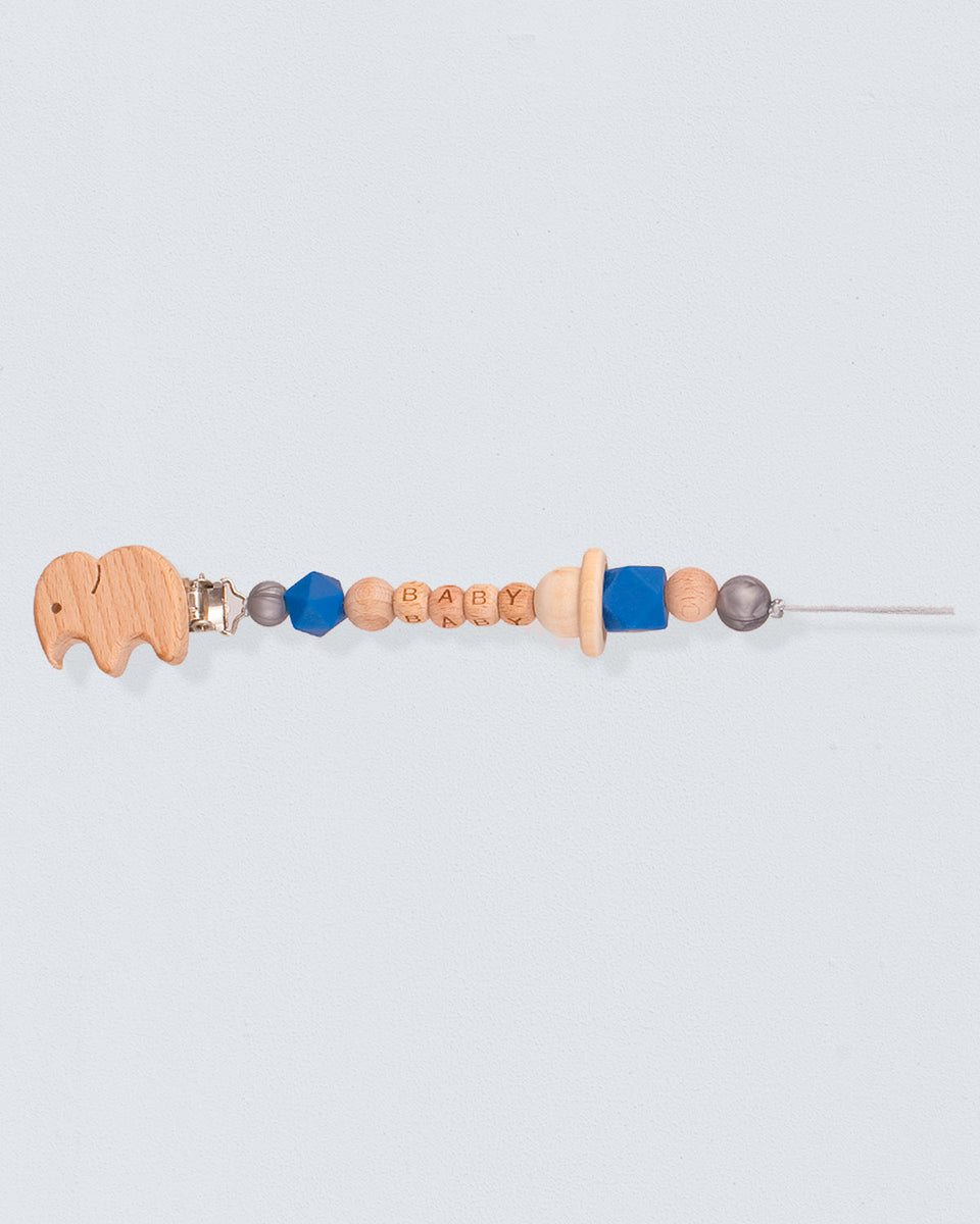 Pacifier Clip Wooden Elephant