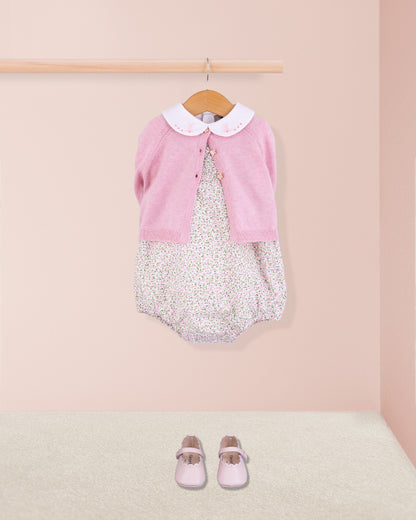 Palm Beach French Pink Floral Bubble - Romper