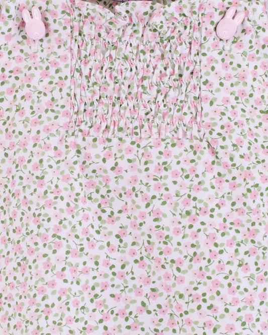 Palm Beach French Pink Floral Bubble - Romper