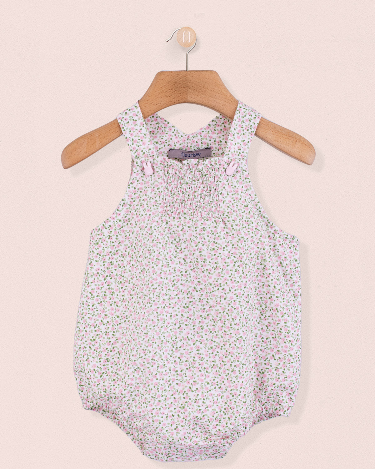 Palm Beach French Pink Floral Bubble - Romper