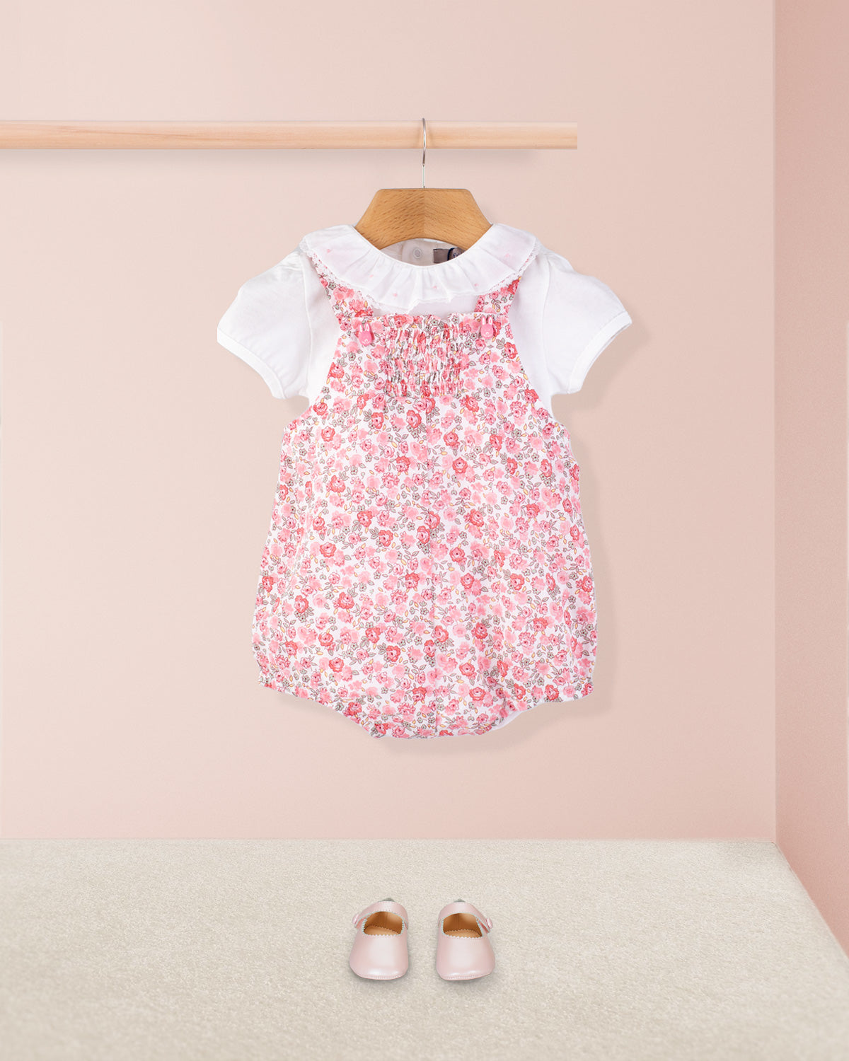 Palm Beach French Blossom Pink Bubble - Romper