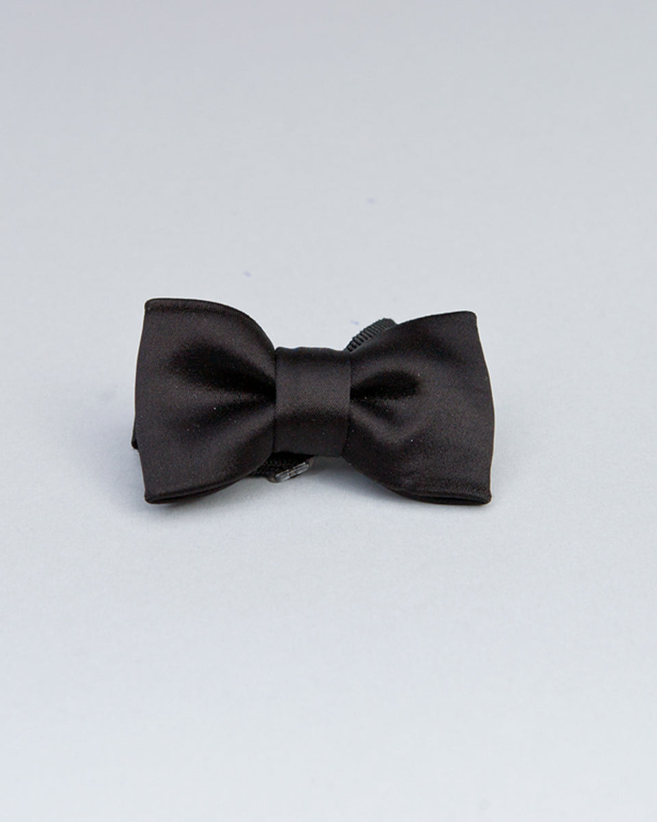 Bowtie Italian Black Satin