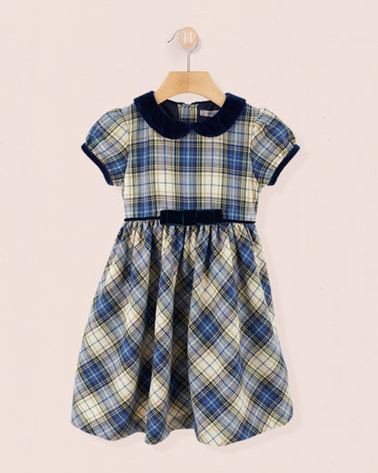 Avignon Blue Tartan Dress - Dress