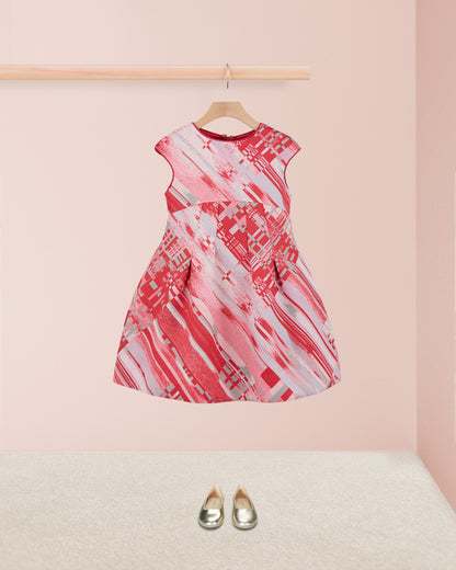 vValentina Liveri Pink Jacquard Dress - Dress