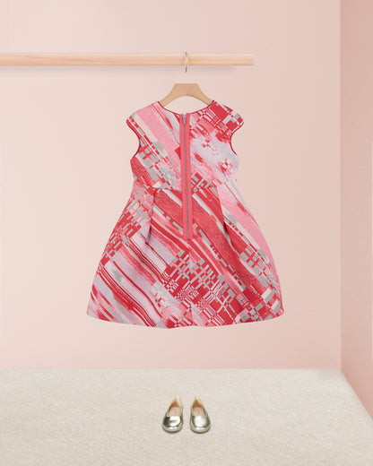 vValentina Liveri Pink Jacquard Dress - Dress