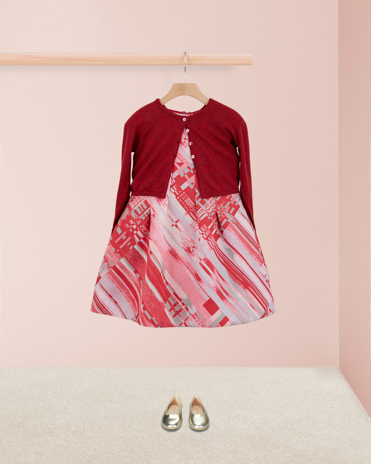 vValentina Liveri Pink Jacquard Dress - Dress